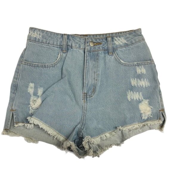 Honey Punch high waisted distressed denim cutoff shorts SIZE SMALL BRAND NEW! - Picture 1 of 3